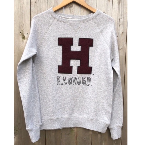 NWT Harvard University Terrycloth Big H logo Gray Cotton Sweatshirt Unisex S - Picture 4 of 4